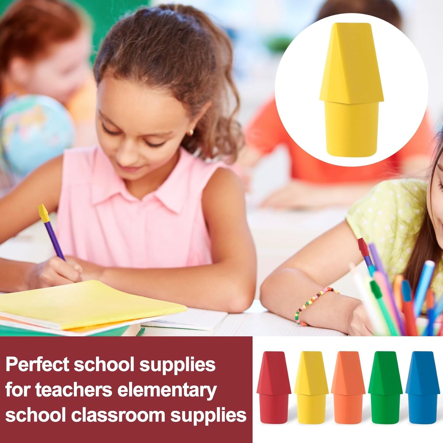 12 Pack Random Color Pencil Top Erasers, Halloween Pencil Topper Erasers, Fun Pencil Cap Erasers Bulks, School Supplies for School, Office, Classroom, Kid, Adults Painting Drawing