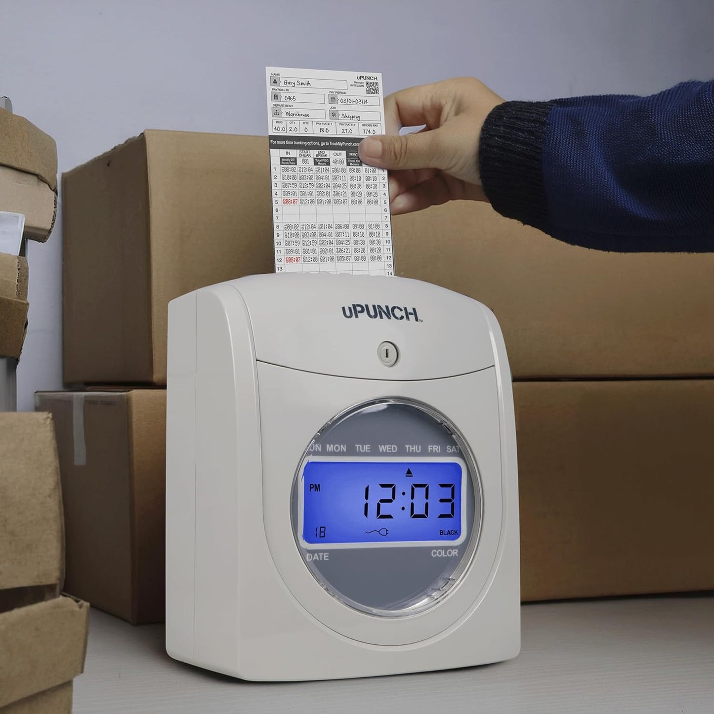 300 uPunch Time Cards for HN4000 AutoAlign Calculating Time Clocks