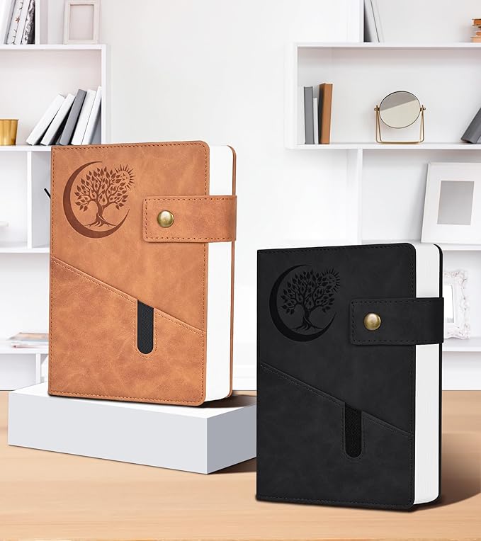 365 Page Thick Lined Journal Notebook for Men Women, A4 Large Leather Journals for Writing, Hardcover Notebooks for Work, School, Note Taking, Business, Travel Diary, College Ruled 8.5" x 11"