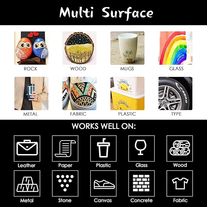 MYARTOOL Metallic Marker Pens, Gold Metallic Permanent Markers for Artist Illustration, Crafts, Gift Card Making, Scrapbooking, Fabric, DIY Photo Album, Value Set of 8