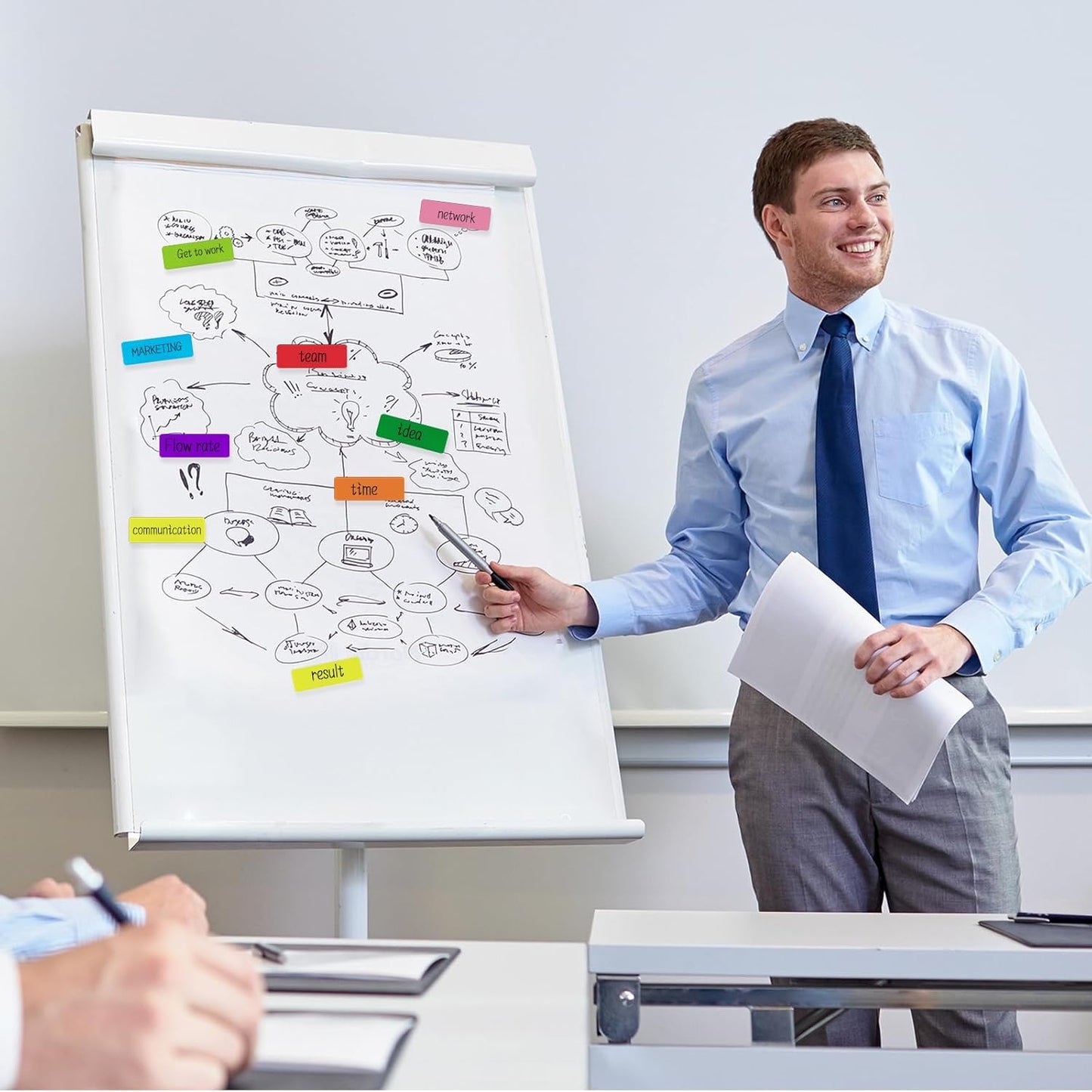 48 Pieces Colorful Magnetic Dry Erase Labels,Waterproof Reusable Strips for Classroom Home Office Garage Refrigerator Blank Writable Erasable Cards Colored Border Name Tags Students Locker Shelf