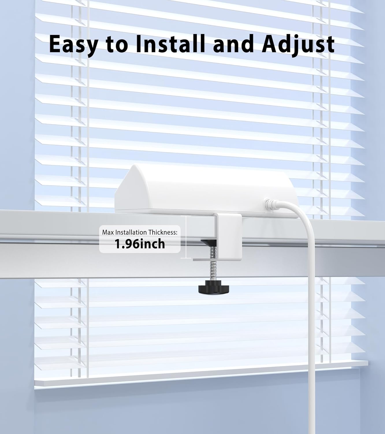 45W Fast Charging Station,Desk Clamp Power Strip,4 PD USB-C Ports,5 AC Outlets,Surge Protector Power Strip, 14AWG Heavy Duty Cord, Fits 1.9" Tabletop Edge (White, 20 FT Cable)