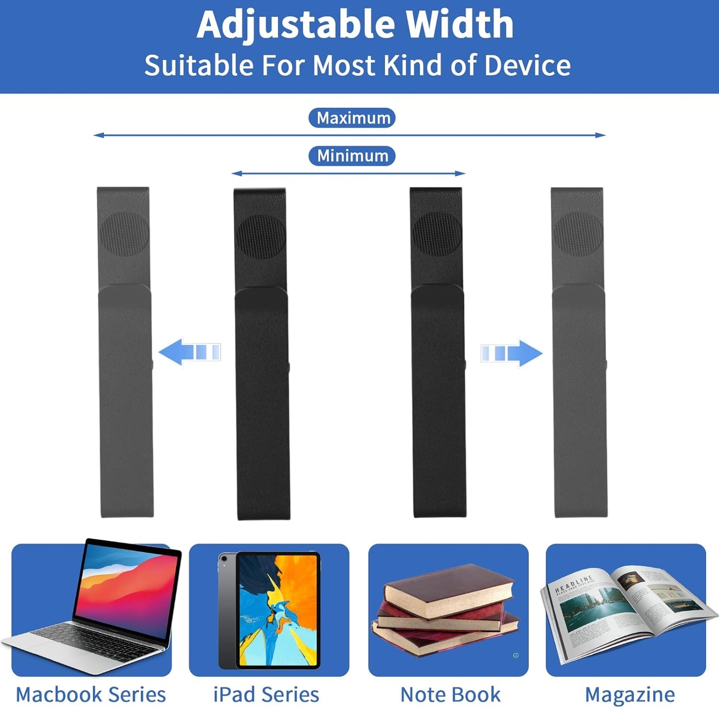 LUKETURE Adjustable Side Laptop Mount, No Drill Laptop Holder, Under Desk Storage, Clamp-On Laptops Stands, Desk Side Mount for Laptops, Mac mini, Keyboard with Anti-Scratch Silicone