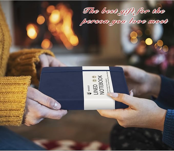 Lined Journal Notebook, 366 Pages, 100Gsm Leather Hardcover Journals for Writing Thick A5 College Ruled Classic Notebook with Pen Loop, Daily Journal for Women Men Travel Business Work Office