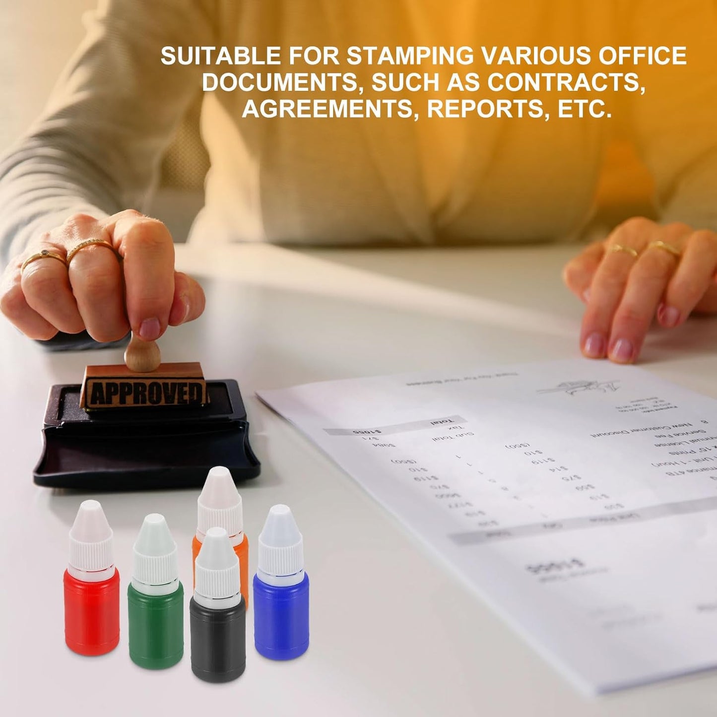 PATIKIL 0.33oz Refill Ink for Stamps and Ink Pads, 12Pcs 10ml Stamp Pad Ink Refill for Office Stamp Self Inking Stamp Date Stamp Scrapbooking, Pink