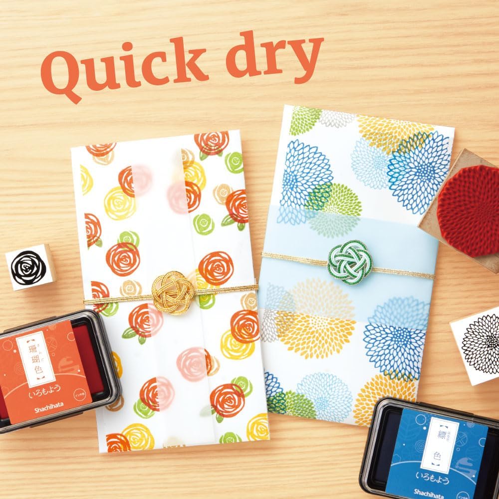 IROMOYO Stamp PAD, Traditional Japanese Ink Colour, Oil-Based Ink pad - Light Pink