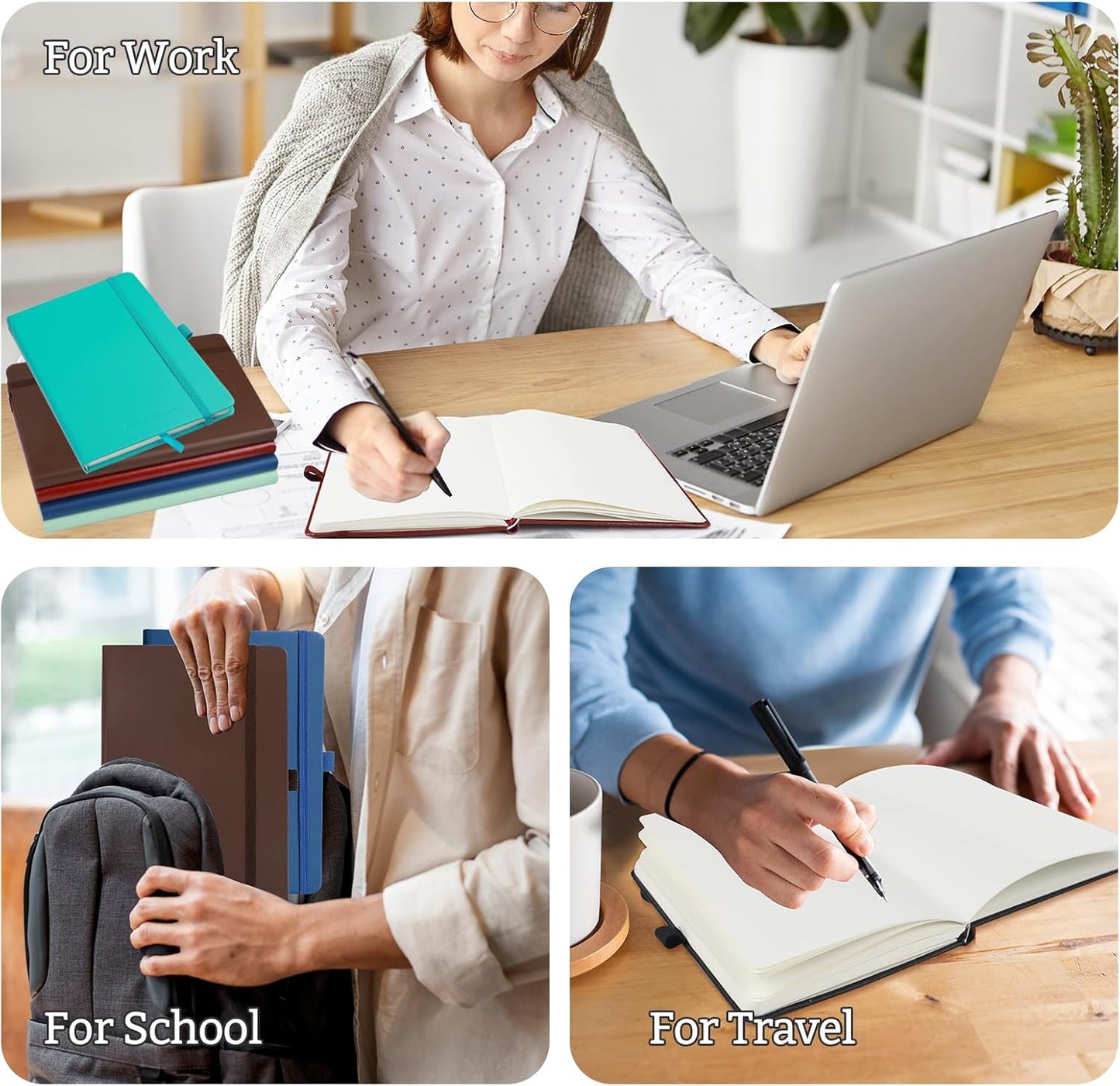 2Pack Blank Hardcover Sketch Book Notebook, A5 140 Pages 120Gsm Thick Journal for Drawing,School,Work,Diary,5.7''*8.3'',Lavender