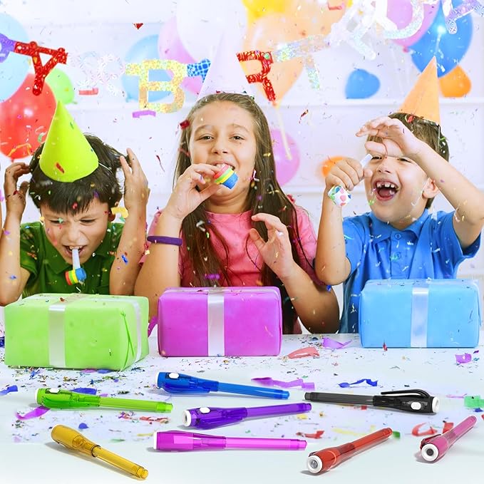 Invisible Ink Pen Spy Game for Kids, Party Favors Toys for Girls Boys, Magic Markers for Boys Girls Fun Outdoor Toys, Birthday for 6-13 Year Old Girls Boys (8PCS)