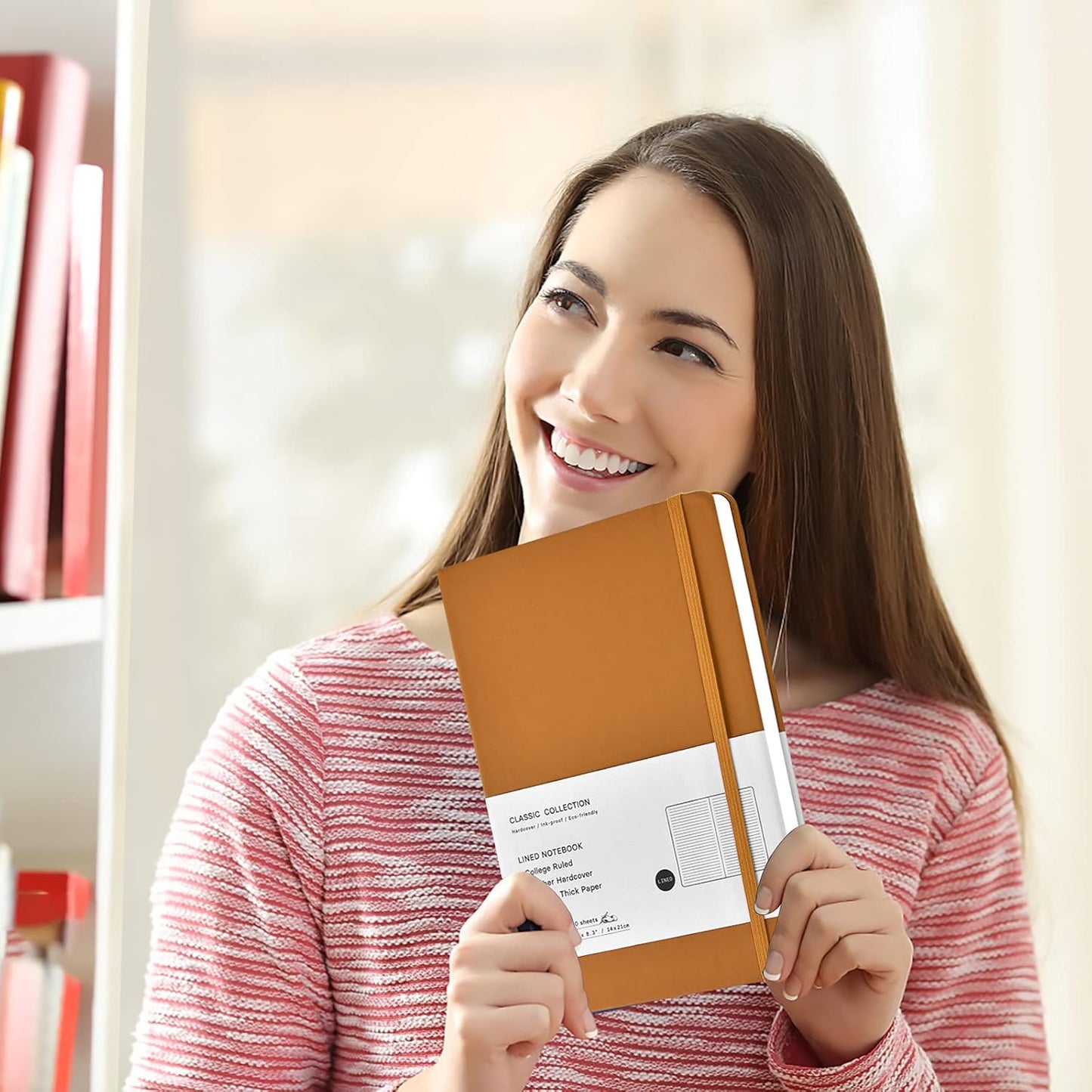 Coopay 24 Pack A5 Journal Notebooks Bulk, 160 Pages, 100GSM Thick Paper, 8.3 x 5.5 inch Hardcover Lined Leather Journals for Writing Office School Business,Bulk Notebook for Work Men Women (Brown)