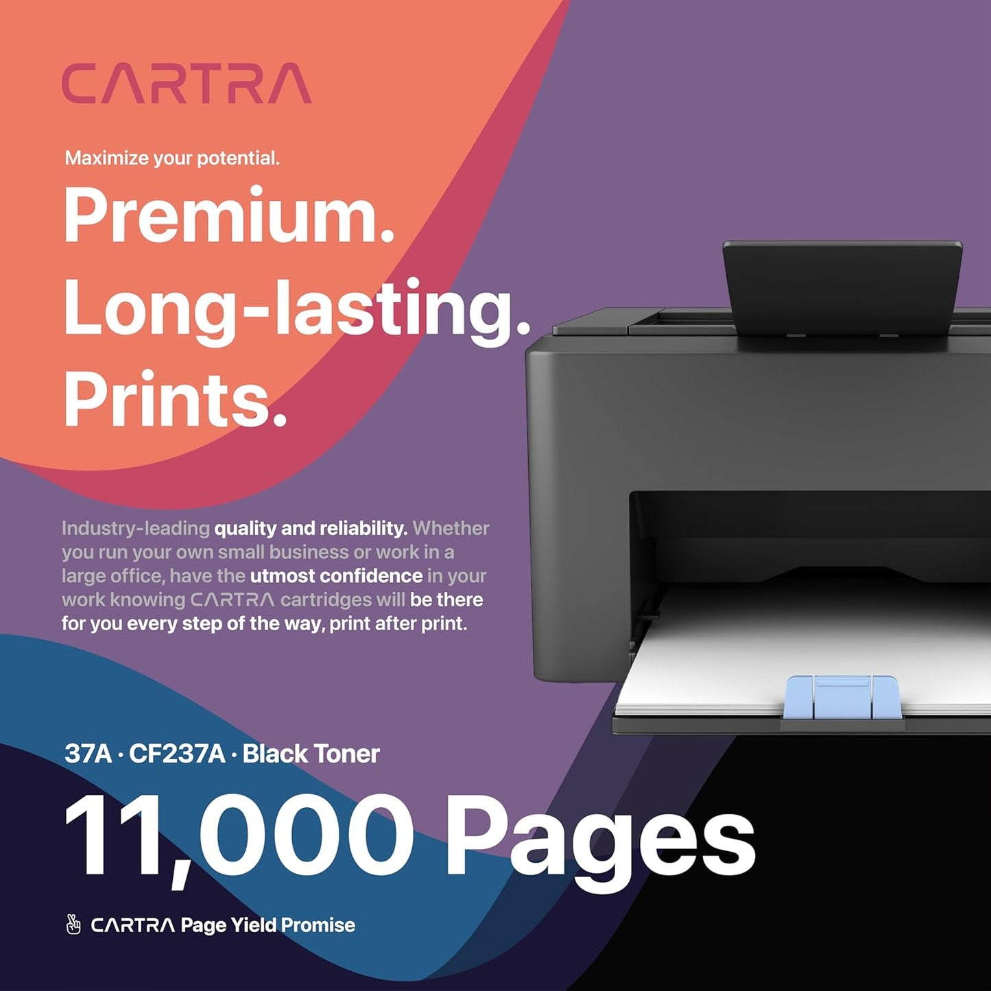 37A Compatible Toner Cartridge Replacement for HP 37A Black Toner Cartridge CF237A M607 M608 Works with Toner Enterprise M607n M607dn M608n M608dn M608x M609 MFP M631 M632 M633 Ink Printer Black 2Pack