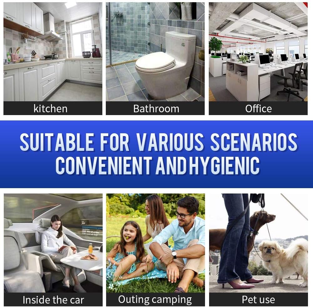 SWIHELP Trash Bags, 4 Gallon / 15 Liters Small Garbage Bags for Office, Kitchen,Bedroom Waste Bin,Colorful Portable Strong Rubbish Bags,Wastebasket Bags 240 Counts