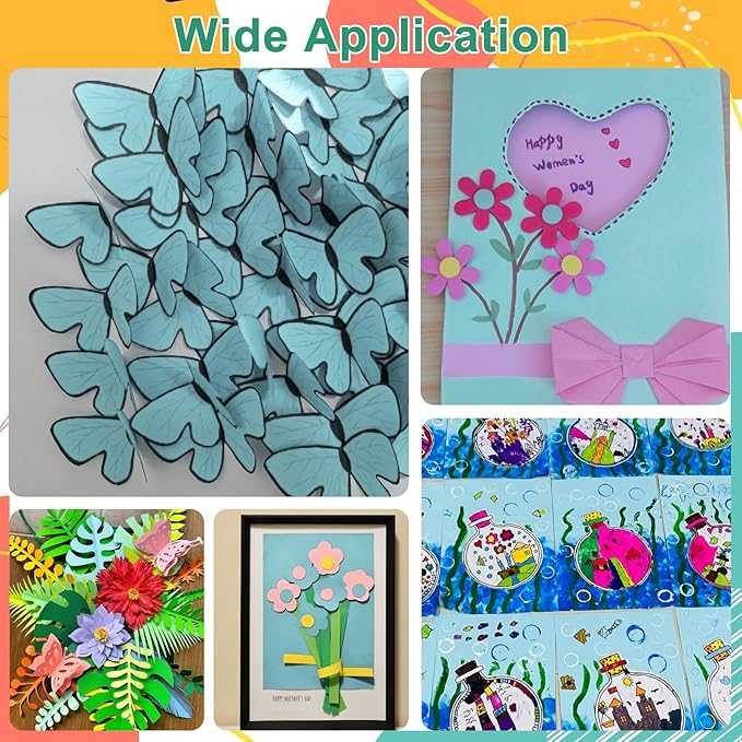 OcePor 50 Sheets Blue Cardstock Paper, Colored Printer Paper 8.5 x 11, Card Stock Thick Construction for Craft,Scrapbook,Office Printing, Invitations, Certificates,92 lb/250gsm