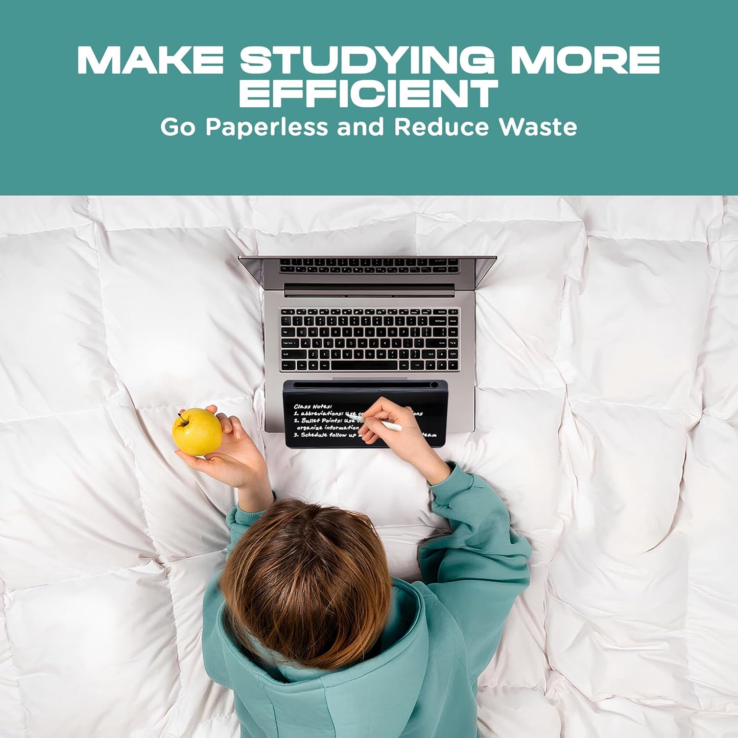 Glass Desktop Whiteboard for Quick Notes & Reminder โ Desk Storage with Drawer โ Compact Desk Organizer Whiteboard โ Small Dry Erase Board - Desktop Accessories for Home Office (Black)