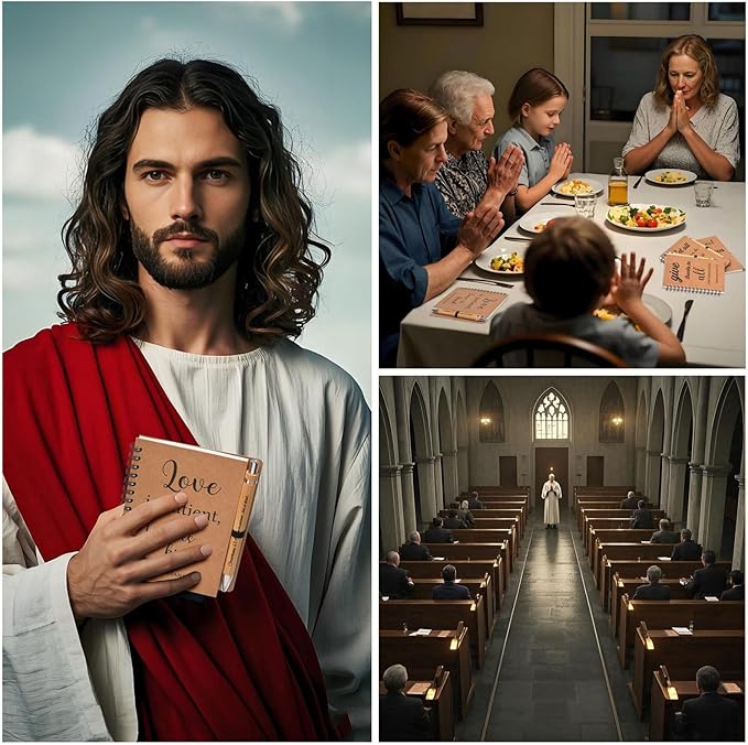 10 Pcs/5 Set of Christian Gifts Spiral Notebooks Bulk Journals with Christian Pens Prayer Journal Christian Journal for Women and Men, Perfect Home Gifts