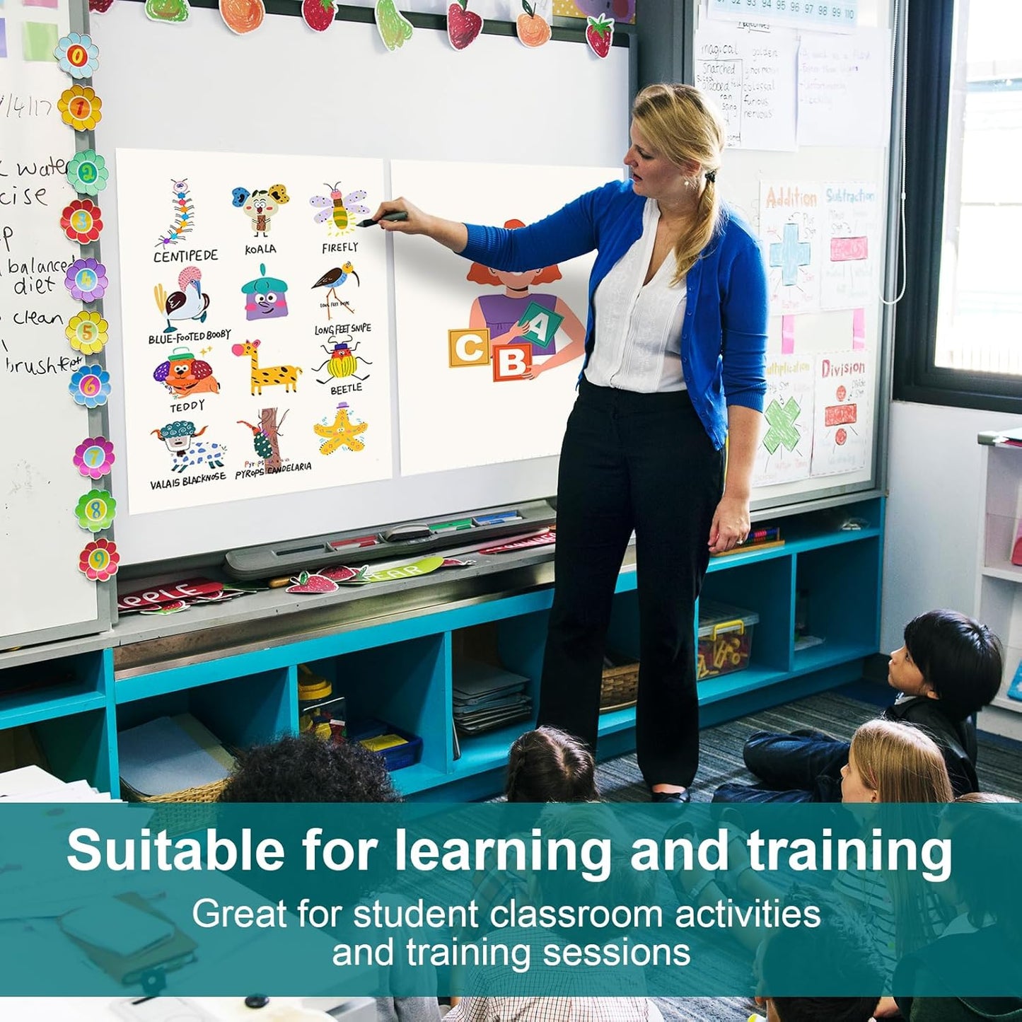 ViVin Super Sticky Easel Pad, 25 x 30 Inches Flip Chart Paper for Teachers, Large Self Stick Easel Paper, Teacher Anchor Chart, 30 Sheets/Pad, 6 Pads/Pack