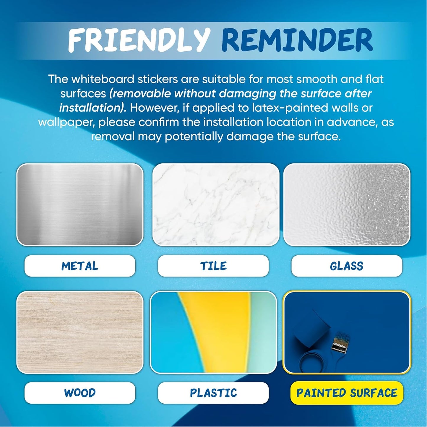 YOUNGJQ Magnetic Dry Erase Board Paper for Wall Self Adhesive Whiteboard White Board Sticker 42" x 24" for Office Home Playroom with Starter Kit