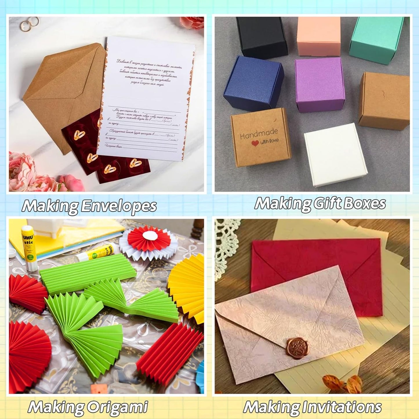 Scoring Board, Envelope Maker, Envelope Punch Board, Scoring Tool, Small Score Board for Paper Crafts, Multi-Purpose Scoring Board for Card Making, Mini Envelope Making and Gift Box Making