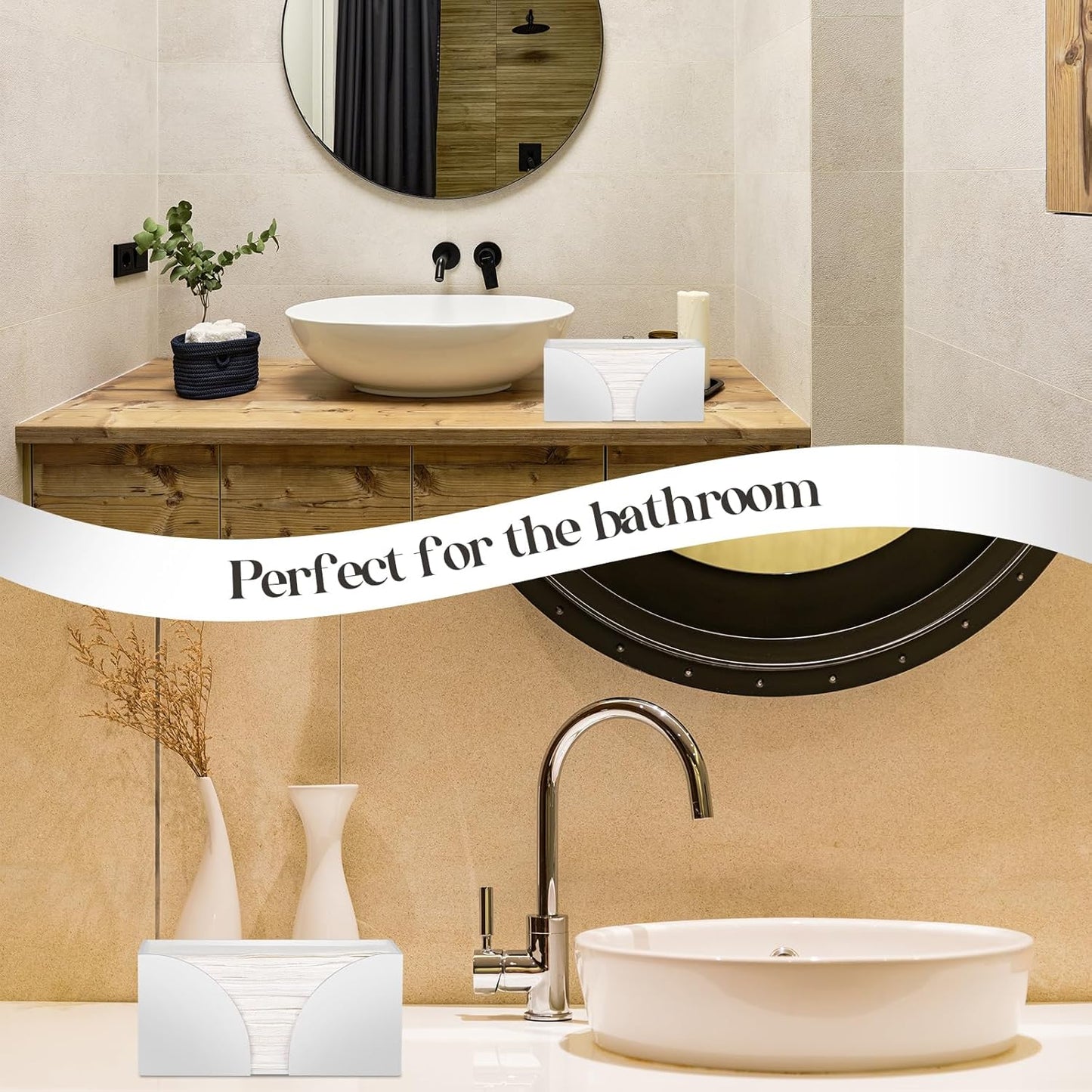 2PCS White Paper Towel Dispenser Countertop, AcrylicPaper Towel Holder for Bathroom Folded Paper Towel Dispenser Clear Trifold Paper Napkin Holder for Z-fold C-fold MultiFold Trifold - Home Kitchen