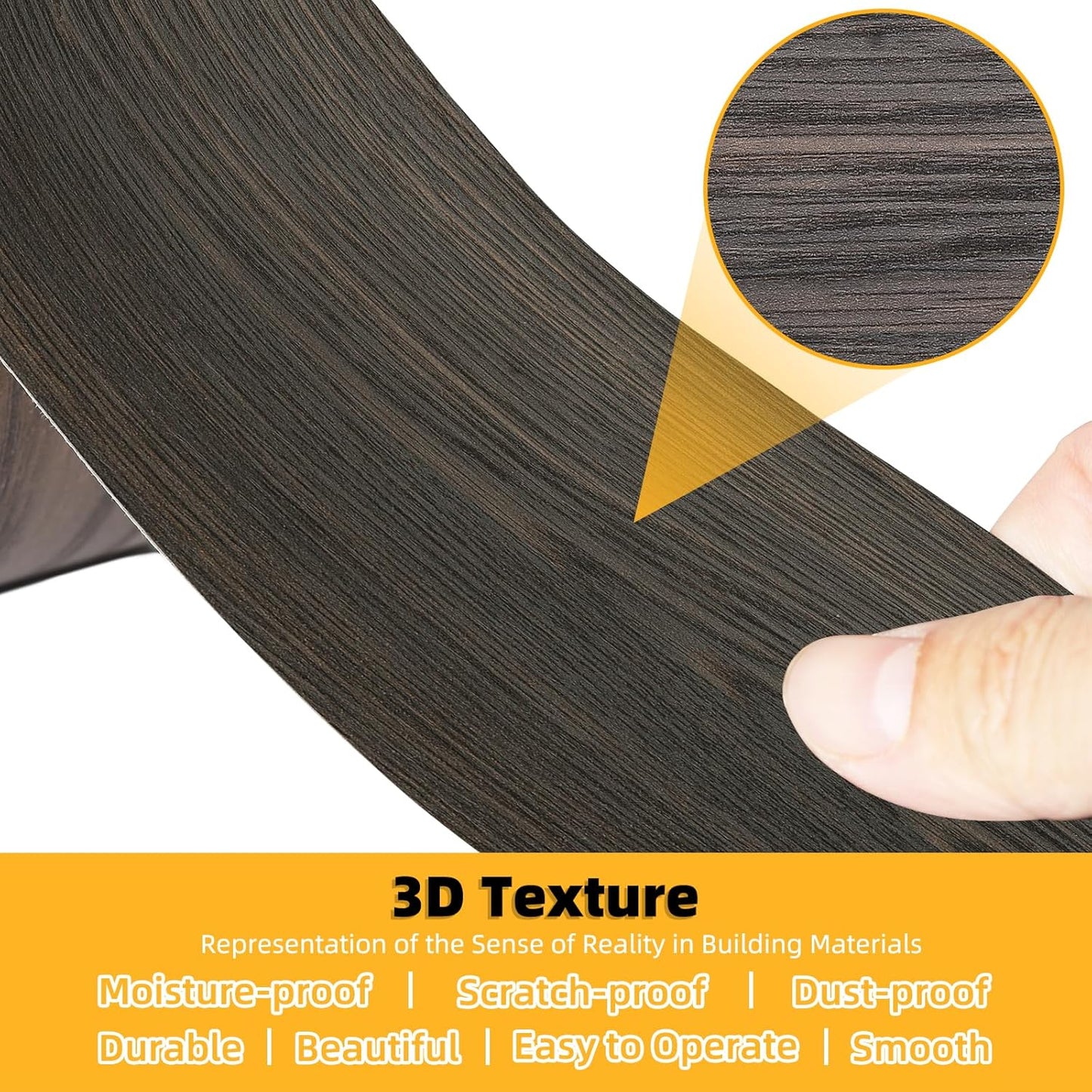 GSCIT Club Wood Grain Repair Tape, 2.4 inch X 250ft Self Adhesive Black Walnut Grain Repair Patch for Tables, Chairs, Baseboards, Doors, Windows, Floors, Handicraft DIY.