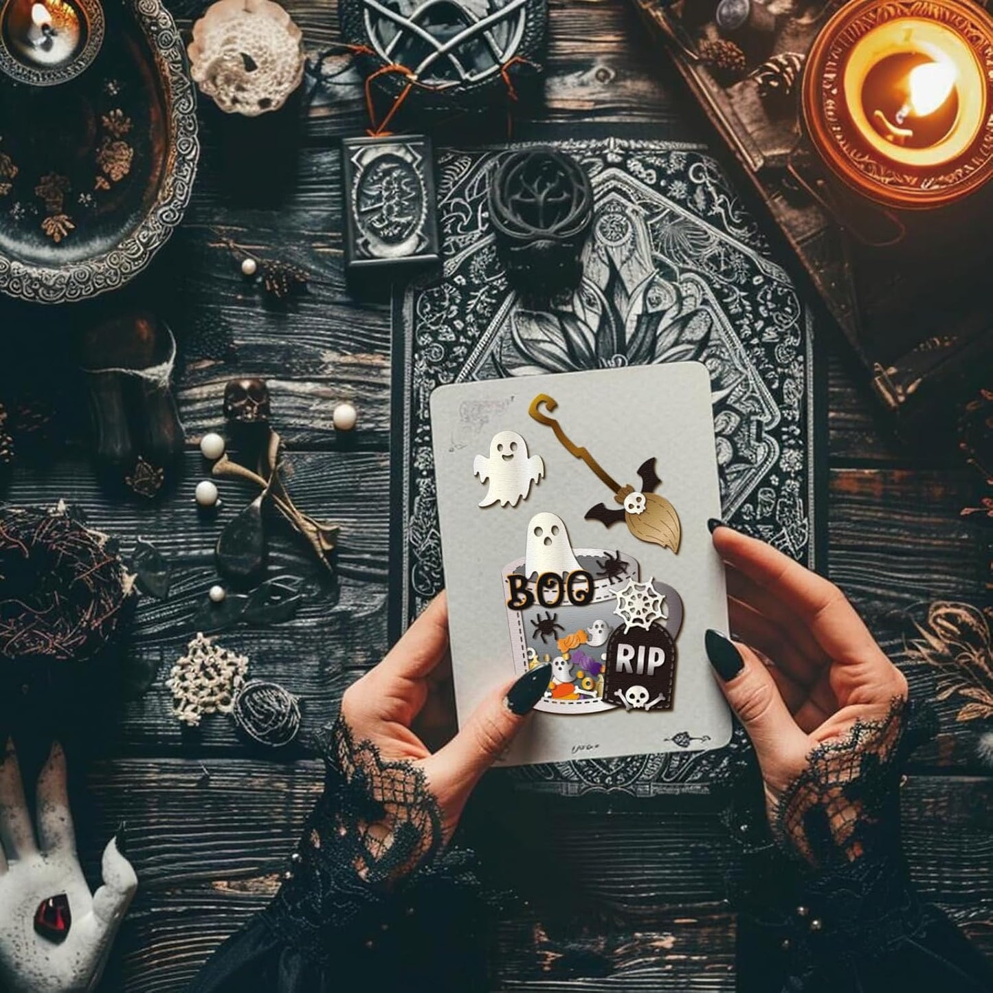 GLOBLELAND Halloween Cup Cutting Dies for Card Making Wine Glass Cut Die for DIY Scrapbooking Journal Embossing Paper Craft Decor