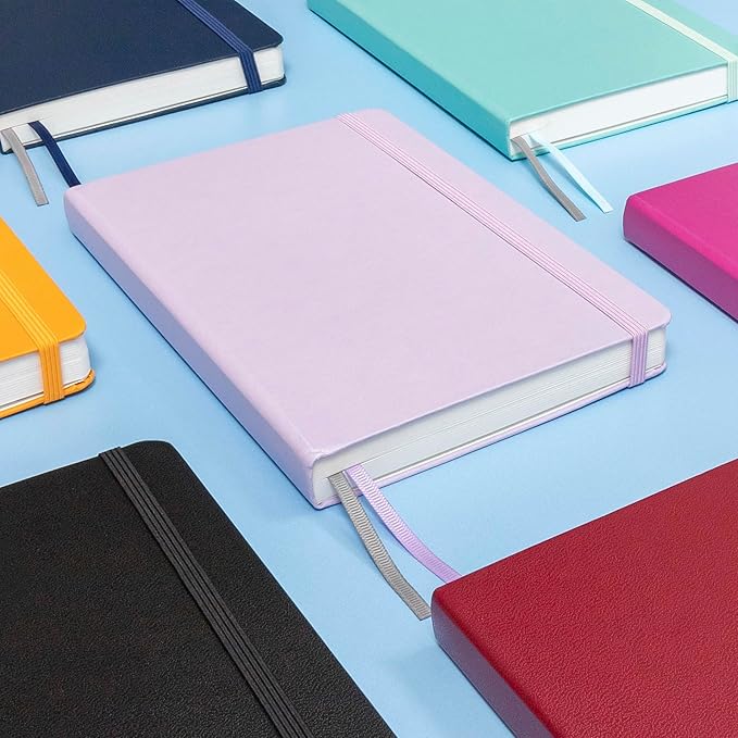 PAPERAGE Lined Journal Notebook, (Dark Green), 252 Pages, Medium 5.6 in x 8 in - 100 GSM Thick Paper – Hardcover Journaling Notebook for Work, School & Note Taking