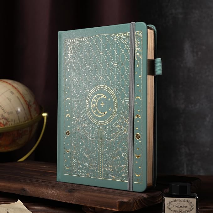 TIEFOSSI Bullet Dotted Journal Notebook, 160gsm 256 Numbered Thick Paper, A5 Hardcover Dotted Grid Diary for Women Men Work Writing, Bullet dot Journaling, Drawing, 5.8 x 8.3 in