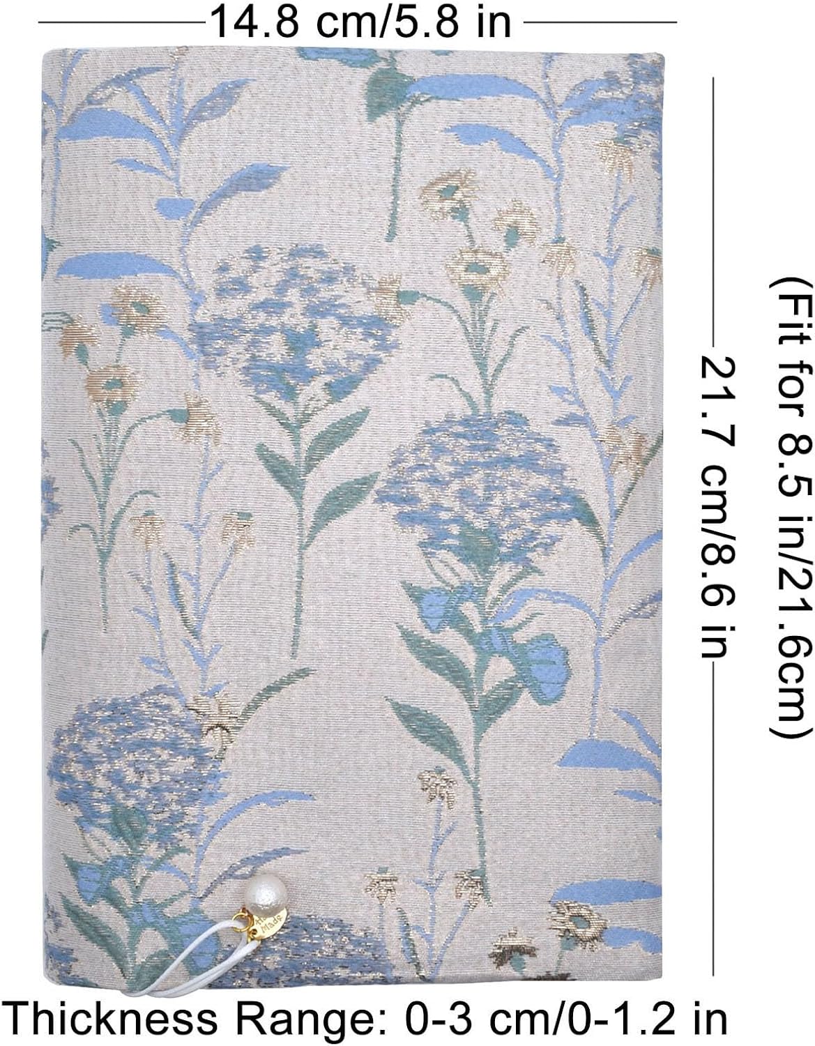 BLBMH Dandelions Book Covers for Paperbacks Adjustable Bookcover Fit for 5.5x8.5 inch Books Softcover Protector for Notebook Book Lovers Gifts - Blue 8.5in