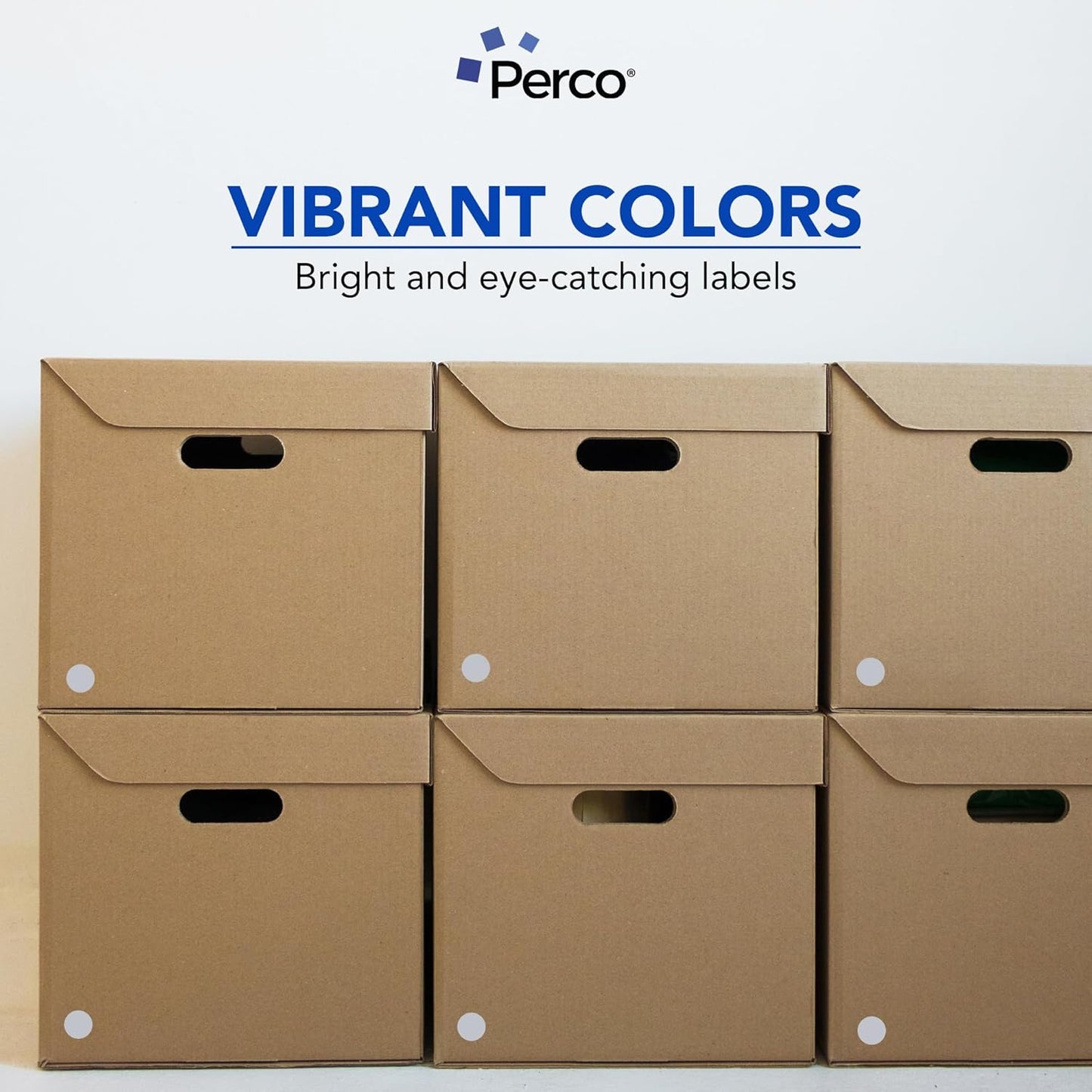 Perco Metallic Silver 1" Round Circle Dot Sticker Labels for Wedding Invitations - Multi-Roll Pack (3 Rolls, 1,000 Labels Each) Permanent Adhesive, Vibrant Colors, Perforated for Easy Use, Made in USA