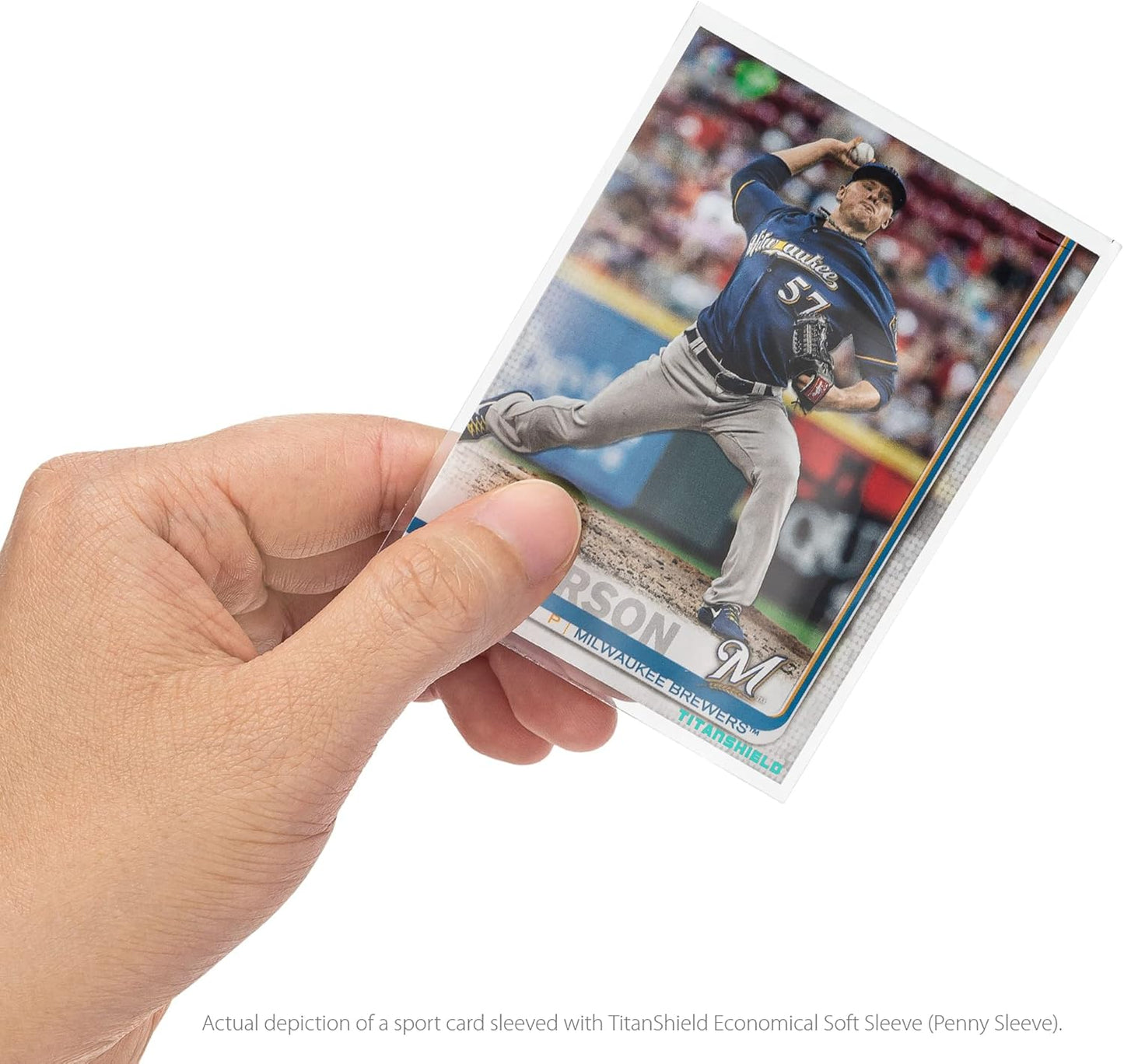 TitanShield 1000 Count 60-Microns Thickness Soft Penny Card Sleeves 2-5/8” x 3-5/8” (67x94mm), Ultra Clear (1000 Count)