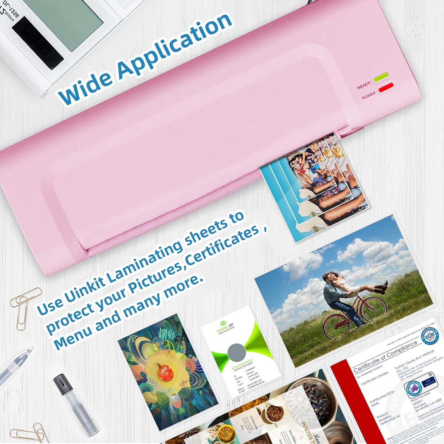 Uinkit 4 Mil 100 Pack Legal Size Thermal Laminating Pouches, 9x14.5-Inches, Clear Glossy Lamination Sheets Laminator Pockets