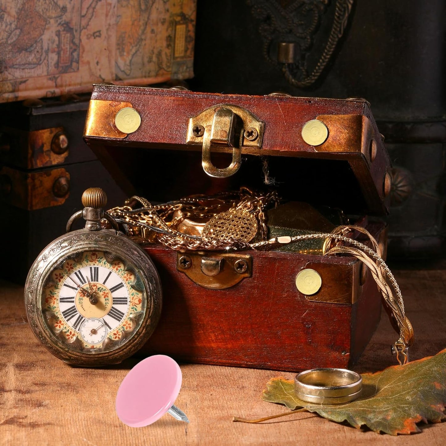 uxcell 60Pcs Upholstery Tacks, 11mmx10mm Flat Head Thumb Tack Decorative Furniture Nails Push Pins for Furniture Sofa Headboards, Pink