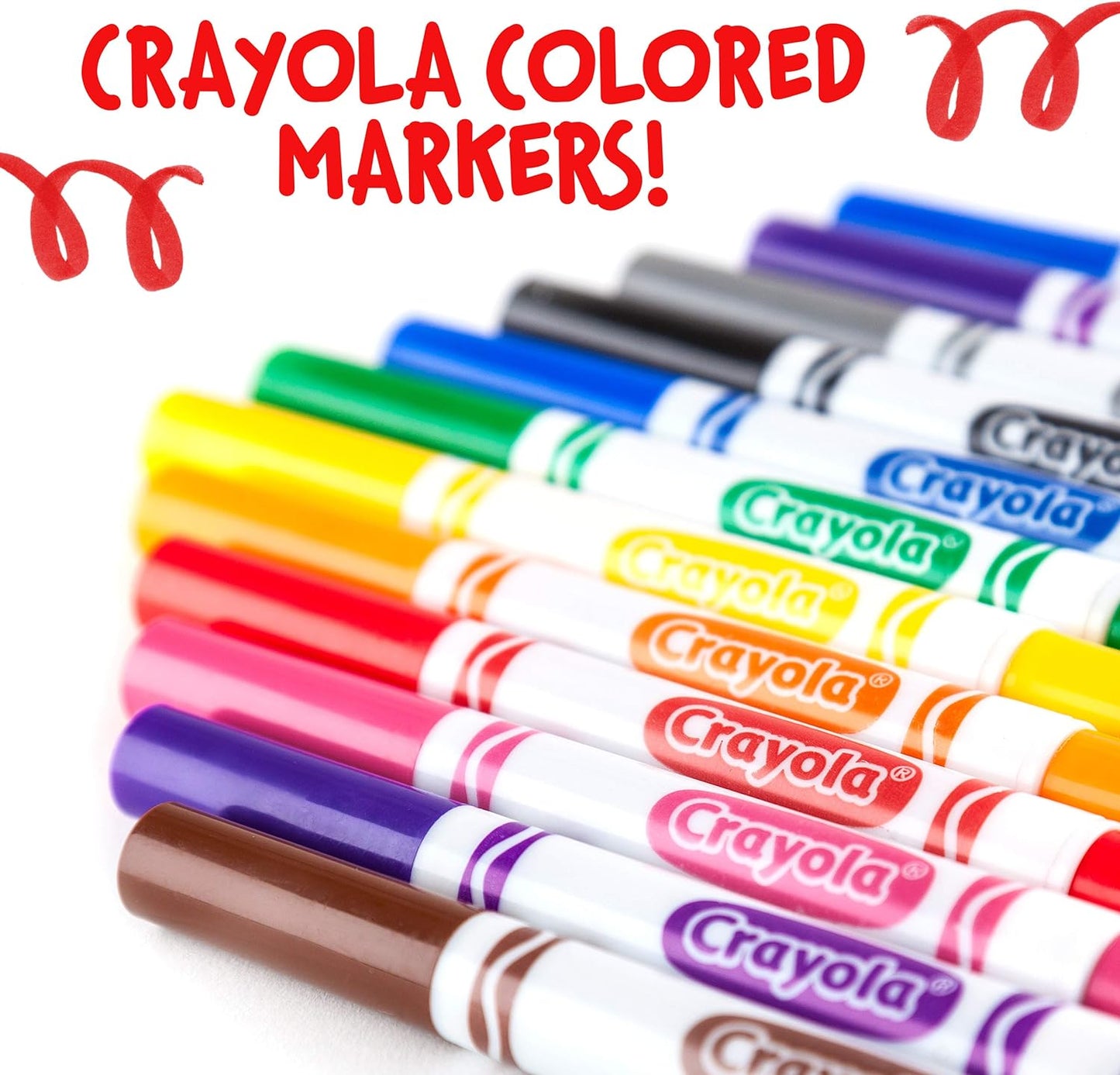 Crayola Broad Line Markers - Black (12ct), Markers for Kids, Bulk School Supplies for Teachers, Nontoxic, Marker Refill with Reusable Box