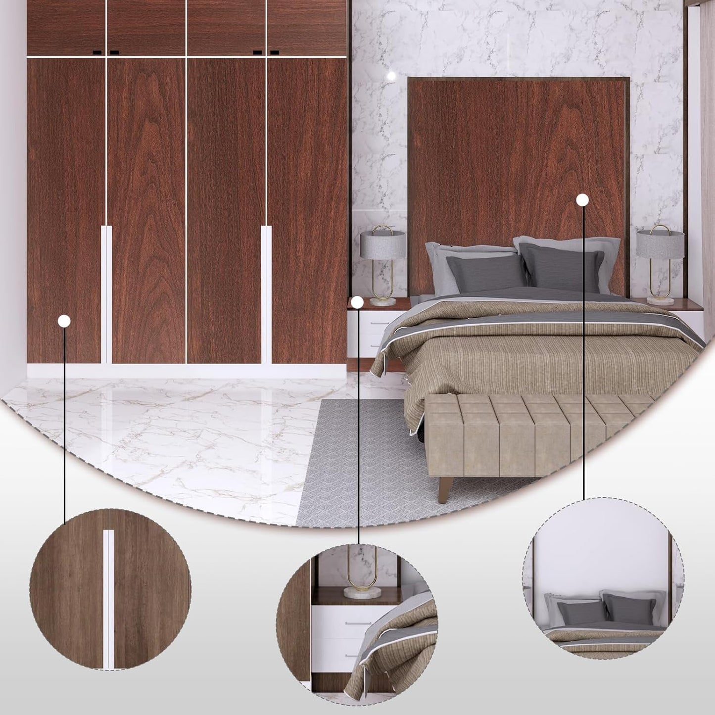 GSCIT Club Wood Grain Repair Tape, 15.7 inch X 25ft Self Adhesive Cherry Grain Repair Patch for Tables, Chairs, Baseboards, Doors, Windows, Floors, Handicraft DIY.