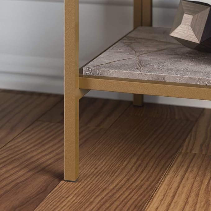 Sauder International Lux Open Shelving, Deco Stone Finish