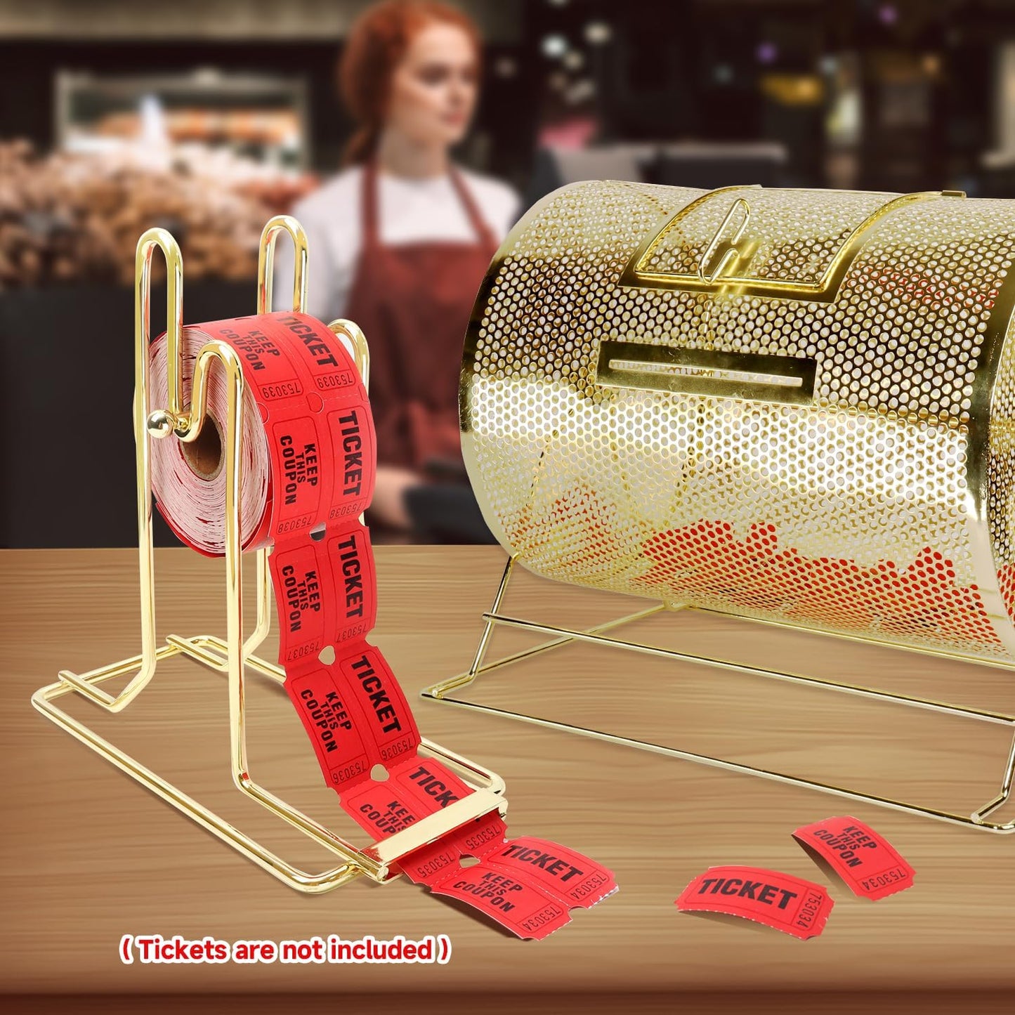 GSE Games & Sports Expert Raffle Ticket Dispenser, Raffle Tickets Roll Tumbler for Single or Double Roll Raffle Tickets, Lotteries, Sweepstakes, Charity Auctions (2-Pack)