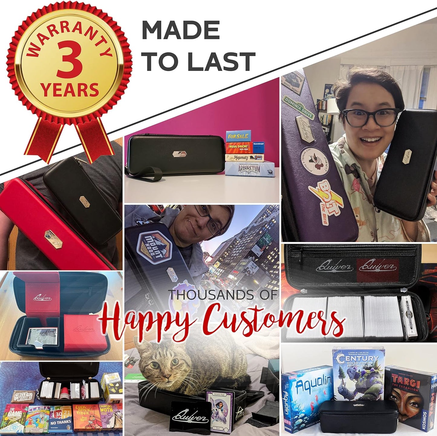 Quiver Time Purple Bolt Card Carrying Case fits Pokemon Cards and other TCG Games - Storage Bag for Playing/Trading Cards and Deck Box (Straps, Dividers & 100 Apollo Card Sleeves)