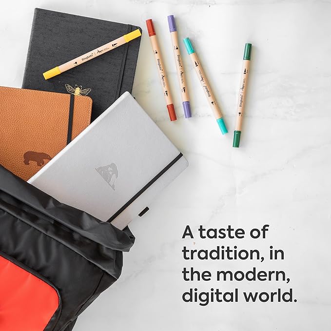 Dingbats - Earth Dotted A5 Medium Notebook, Glicine Arctic - Hardcover - Cream 100gsm Ink-Proof Paper - Numbered Pages, Index & Key Pages