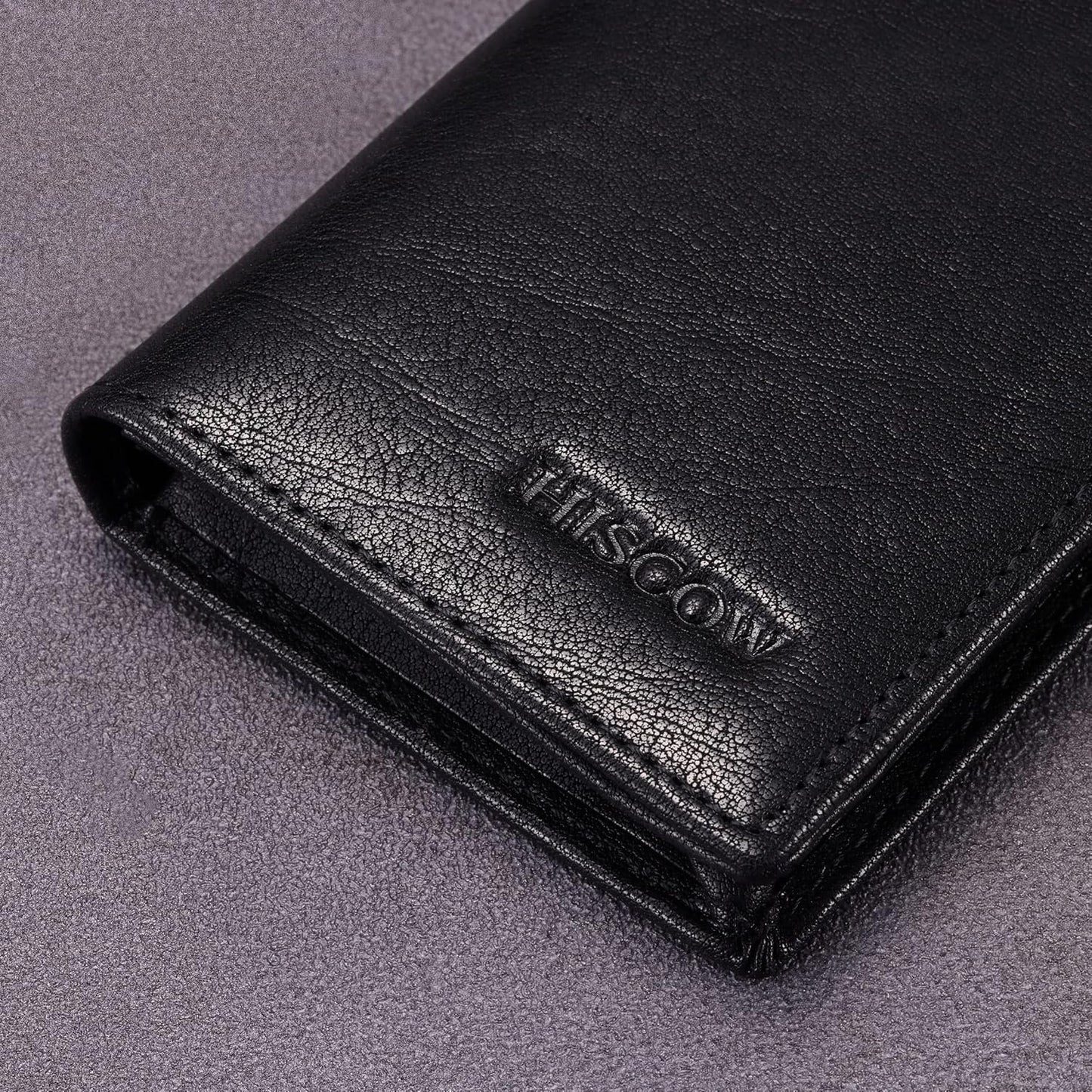 Leather Business Card Case Holder for Men & Women, Italian Calfskin