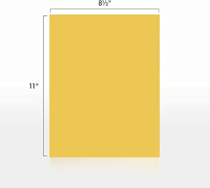 Colored Copy Paper, 20 LB (75 GSM) 8.5 X 11, 500 Sheets (Gold)
