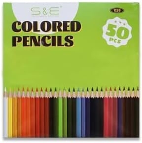 S & E TEACHER'S EDITION 50Pcs Colored Pencils,50 Vibrant Colors, Drawing Coloring Pencils for Kids Back to School Supplies for Teachers