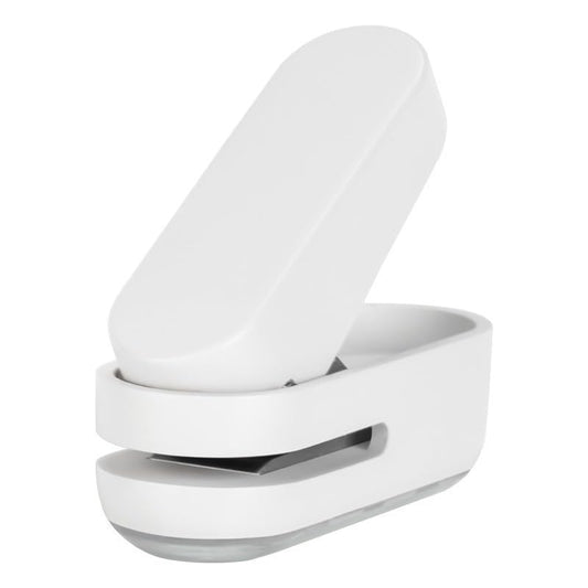 Knamoda Mini Small Hole Puncher White Color, 10 Sheet Paper Hole Puncher Capacity Single Hole Puncher for Office Use Or Gift for Students (White)