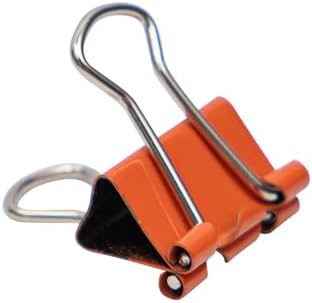 JAM PAPER Colorful Binder Clips - Extra Small - 3/5 Inch (15 mm) - Orange Binderclips - 30/Pack