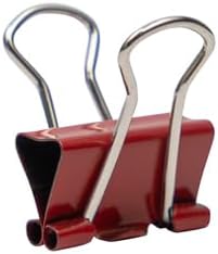 JAM PAPER Colorful Binder Clips - Extra Small - 3/5 Inch (15 mm) - Red Binderclips - 30/Pack