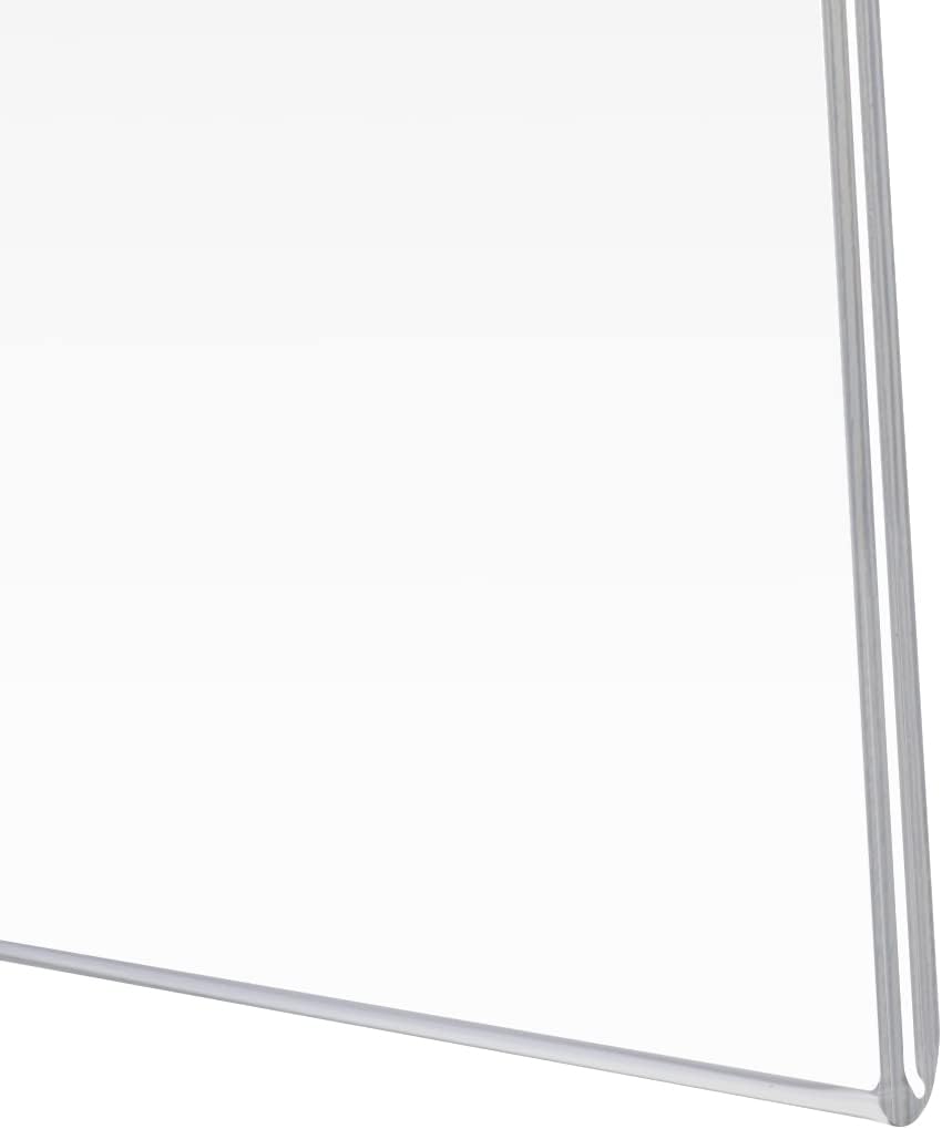 PecMuikee Acrylic Sign Holder 8.5x11, Wall Mount Acrylic Sign Holder and Plastic Paper Display Ad Frame bonus with 3M Tape and Mounting Screws for Restaurants, Office, Market, Library, Door, 30 Pcs