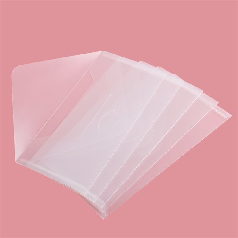 10 Pack Large Size Dies and Stamps Storage Pockets Bags,9.5x4.5inch Transparent Plastic Sturdy Storage Envelopes Folders for Cutting Dies Stencil Embossing Crafts for Paper Card Craft Organizer Holder