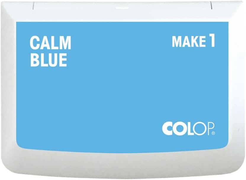COLOP Make Series, Ink Stamp Pads, with Non-Toxic Premium Ink, Water-Based Acid-Free (Calm Blue, Make 1-1-15/16" x 3-1/2")