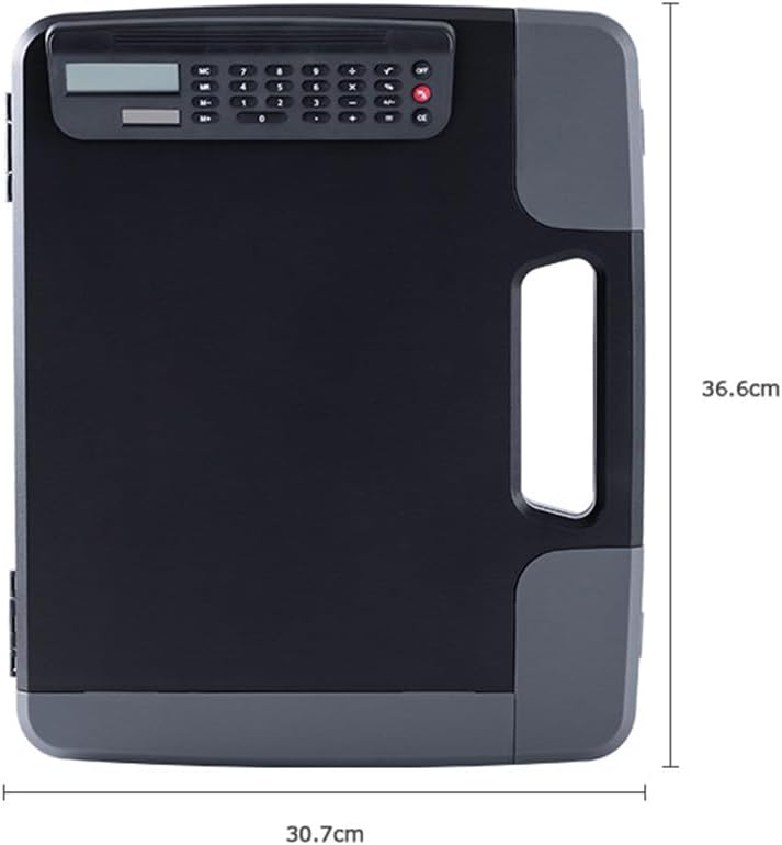 Cabilock Box Binder Portfolio Writing Pad Paper Storage Box Clipboard with Calculator A4 Clipboard A4 Files Storage Holder Writing Board Storage Rack Document Clipboard Case A4