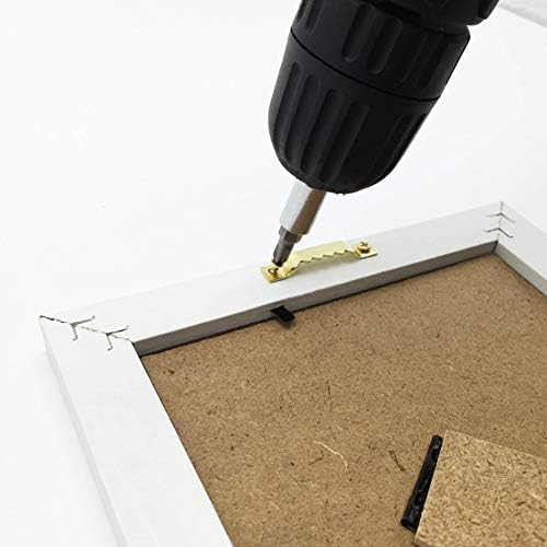 100 Pack Gold Small Sawtooth Picture Hangers Steel Picture Hangers Picture Frames Hangers with Screws Picture Hang Solutions, for Hanging Clock Paintings Artwork Picture Frame Hook Photos(Gold)