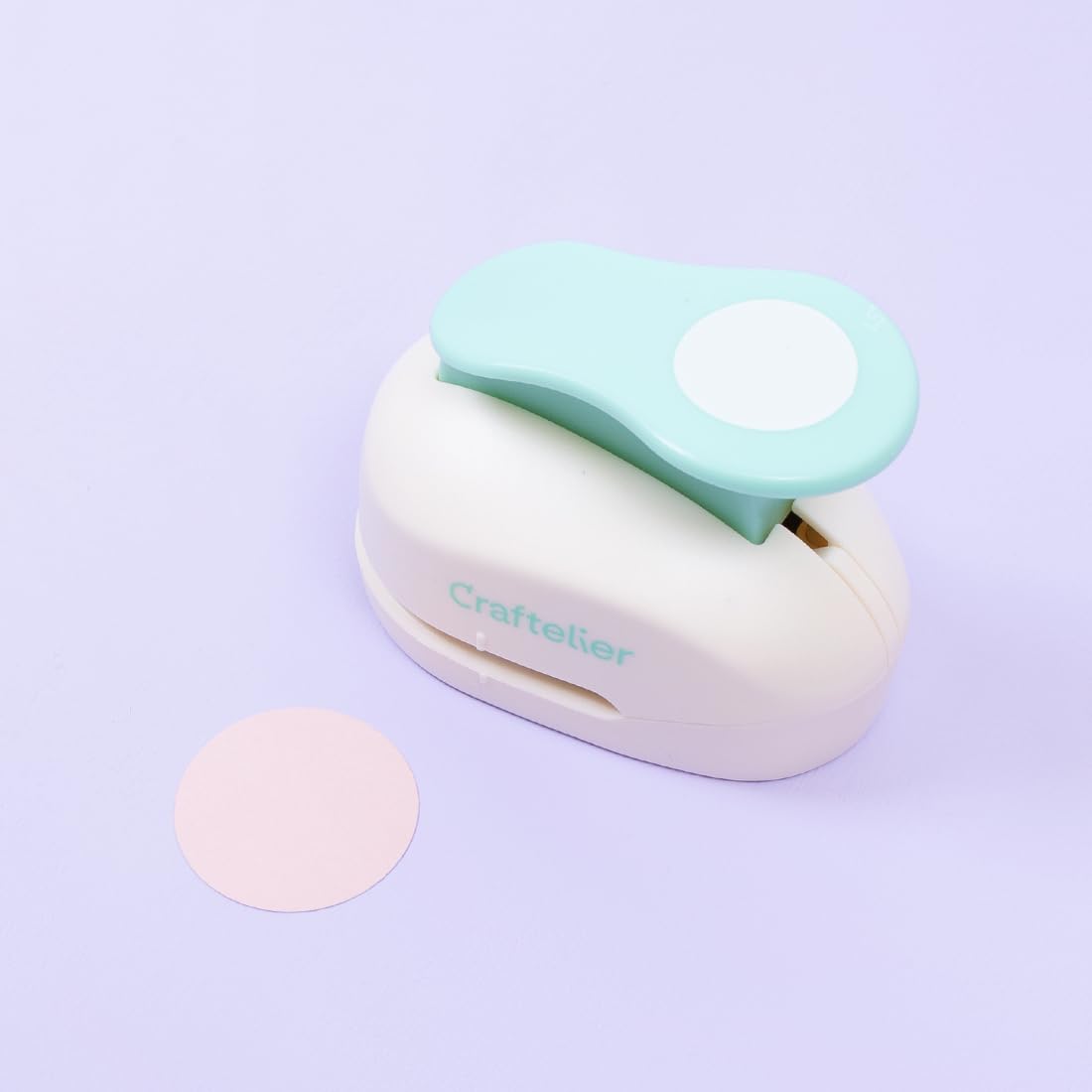 Craftelier - 1,5 Inch Circle Punch with Lever Press | Shape Hole Puncher for Paper Crafts | Round Hole Punch to Create Scrapbooks, DIY Cards & Journals | Mini Hole Punch for Paper & Cardstock.