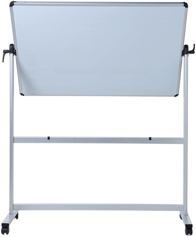 VIZ-PRO Double-Sided Magnetic Mobile Whiteboard, 60 x 36 Inches, Rolling Dry Erase Board Easel Stand on Wheels with Aluminium Frame for School Office Home 5' x 3'